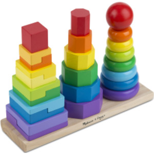Geometric Stacker Toddler Toy, 25 Pieces