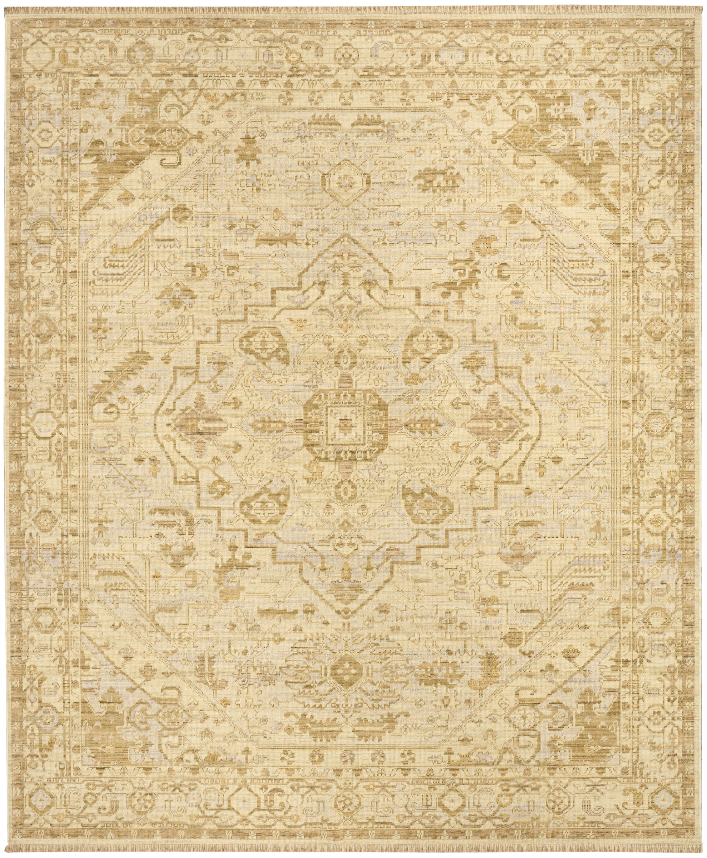 Nourison Antique Bloom 10' x 13' Beige Vintage Indoor Rug