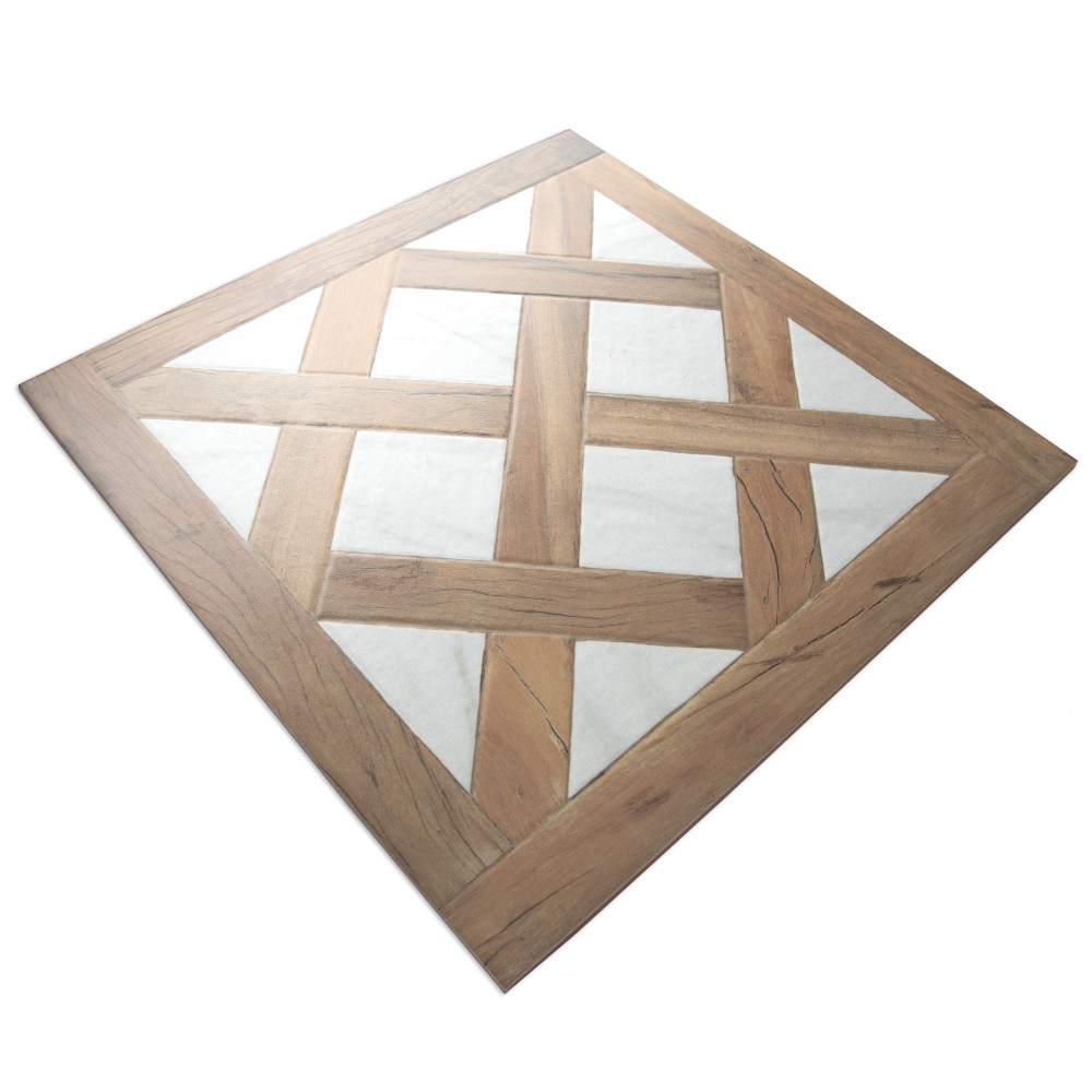 Kings Forest Lattice Calcatta Mix 17-5/8 in. x 17-5/8 in. Ceramic Floor and Wall Tile