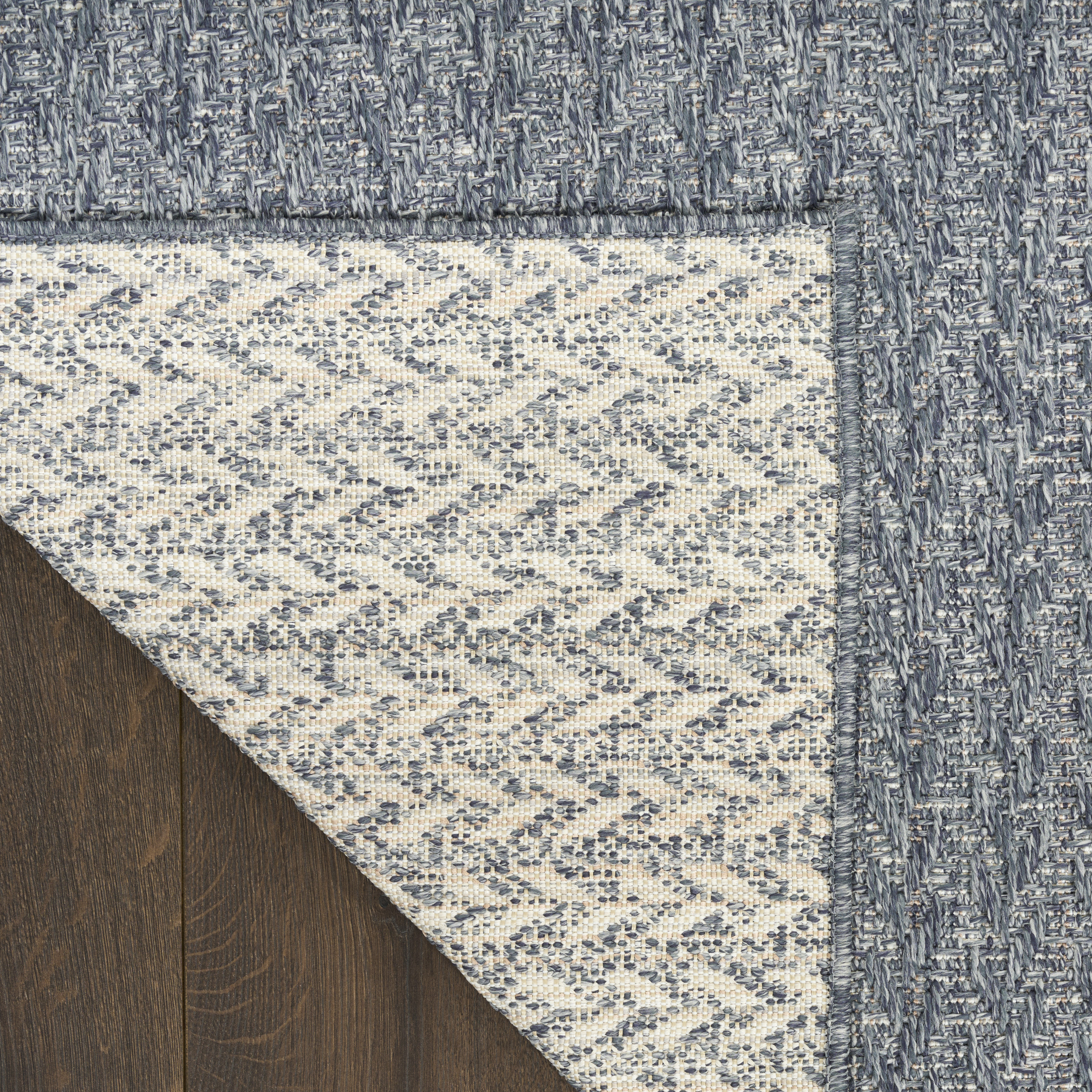 Nourison Tulum 6' x 9' Denim Outdoor Rug