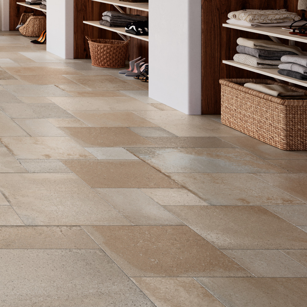 Adagio Bone Modular 25-5/8 in. x 51-1/8 in. Porcelain Floor and Wall Tile