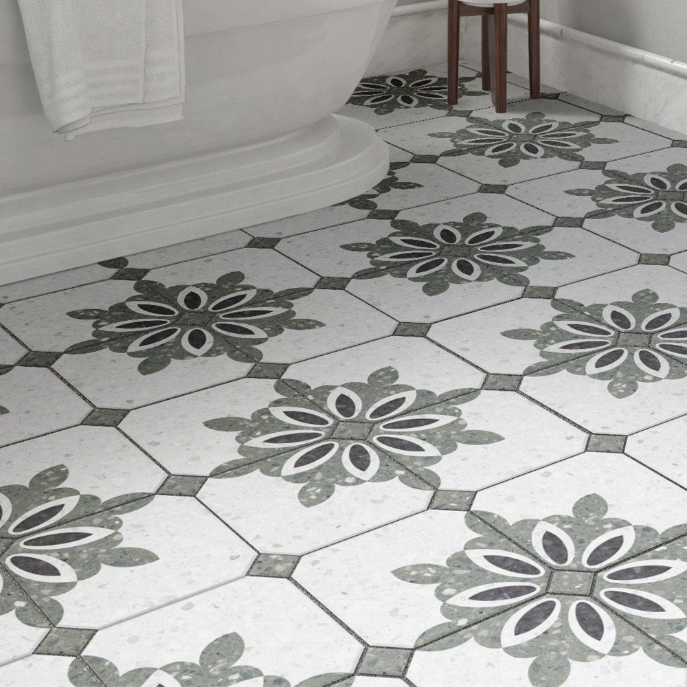 Riviera Taco Verde 1-5/8 in. x 1-5/8 in. Porcelain Floor and Wall Tile