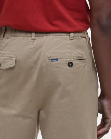 Washed Stretch Relaxed Trousers Washed Stone