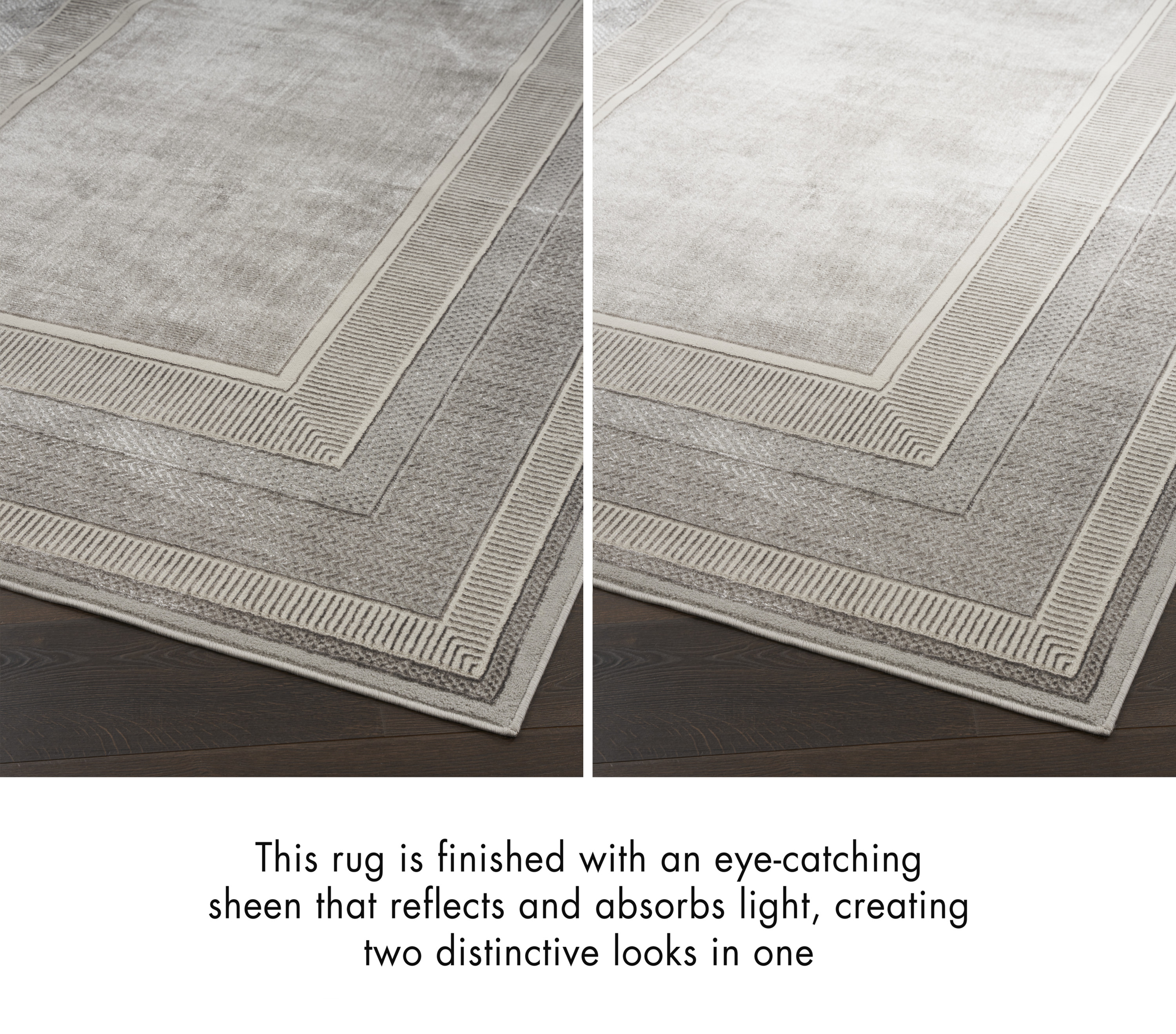 Nourison Glitz 7'10" x 9'10" Silver Modern Indoor Rug