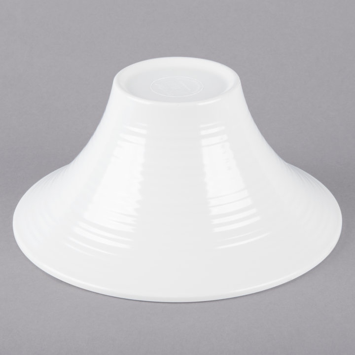 Small White Cubic Melamine Pedestal Bowls