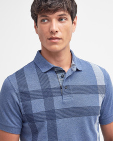 Blaine Tartan Short-Sleeved Polo Shirt Chambray