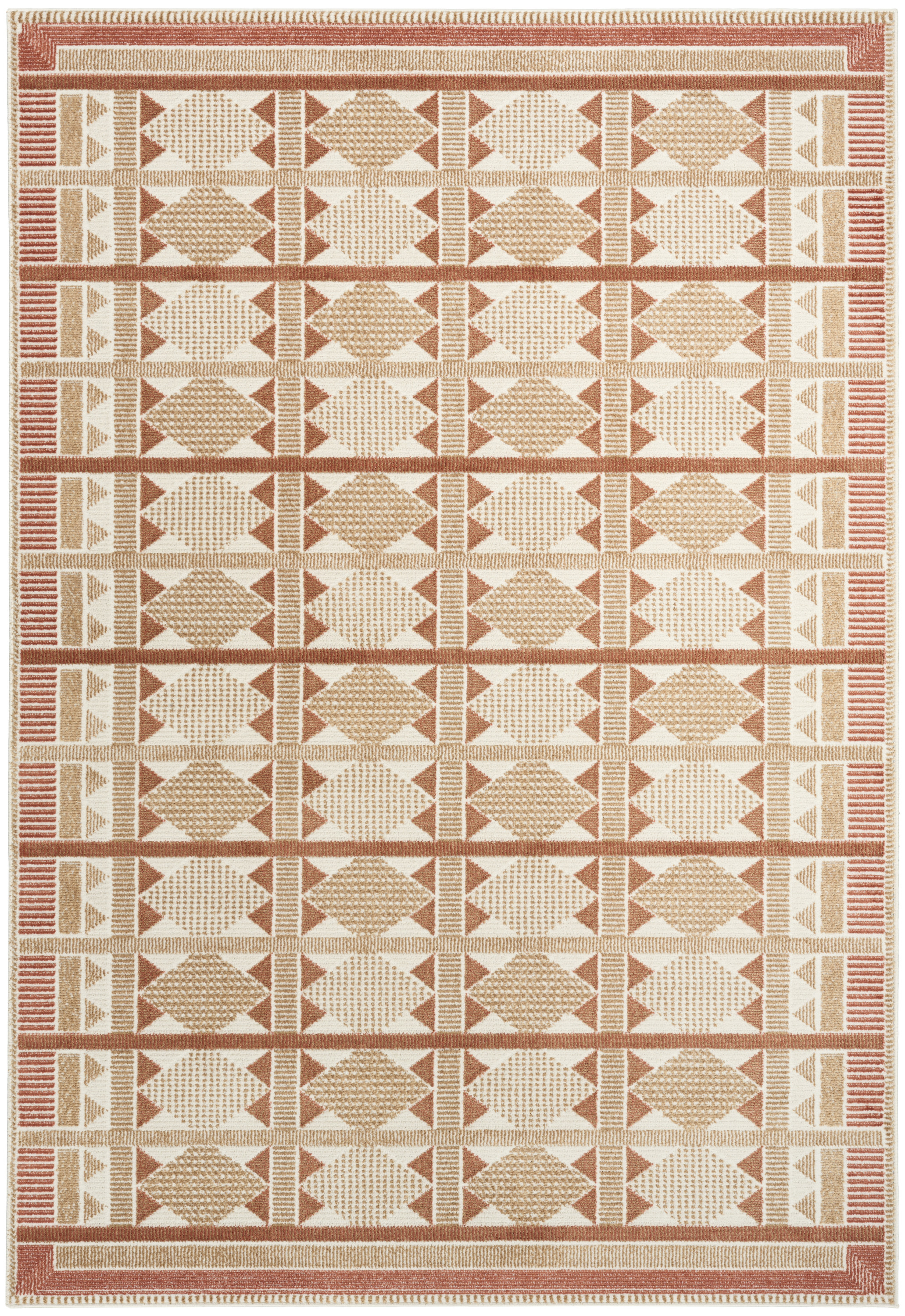 Nourison Nordic 5' x 7' Rust Modern Indoor Rug
