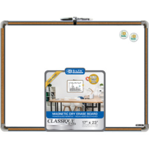 Cork Framed Magnetic Dry Erase Board with Marker & 2 Magnets, 17" x 23"