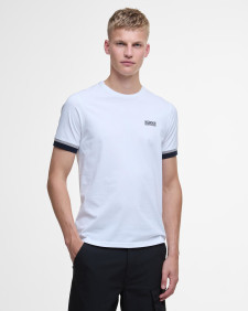 Deep Cuff Evan Tipped T-Shirt Classic White