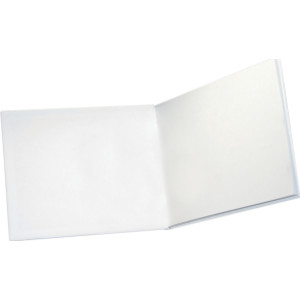 Big Hardcover Blank Book, 11" x 8.5" Landscape, White