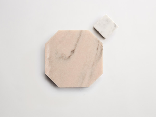 lapidary: zio & sons + clé | pink/grey octagon + carrara bouchon (bundle) 