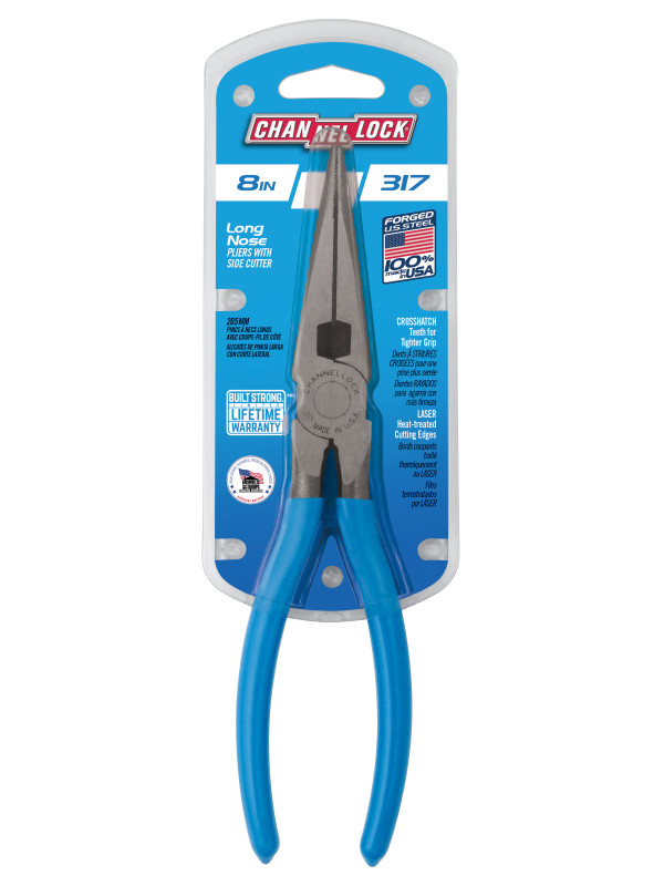 317 8inch Long Nose Pliers with Side Cutter Channellock, Inc.