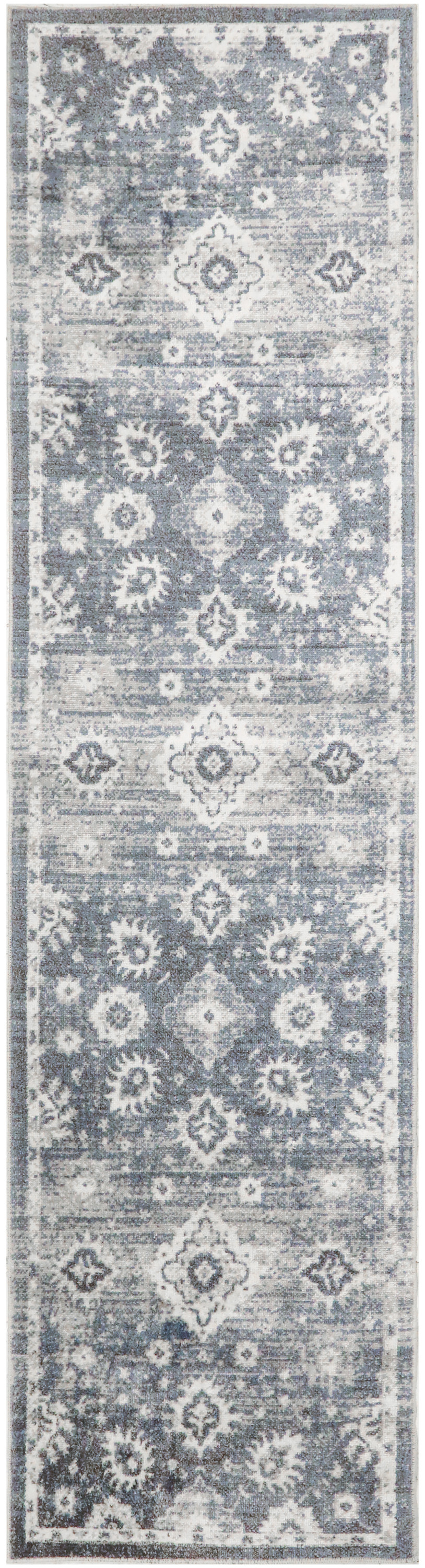 Nourison Astra Machine Washable 2' x 6' Denim Vintage Indoor Rug