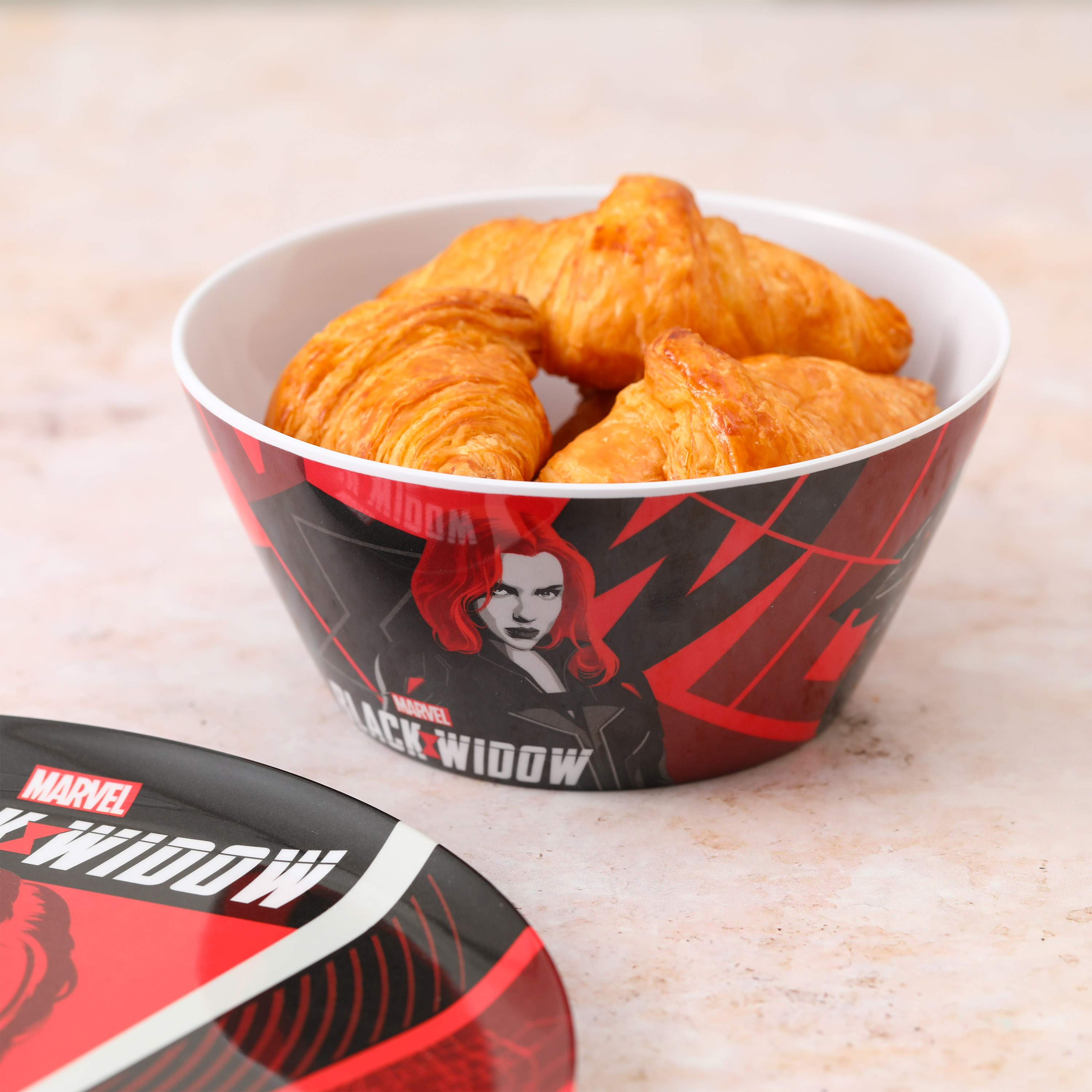 Marvel Comics Dinnerware Set, Black Widow, 2-piece set slideshow image 3 Marvel Comics Dinnerware Set, Black Widow, 2-piece set slideshow image 3