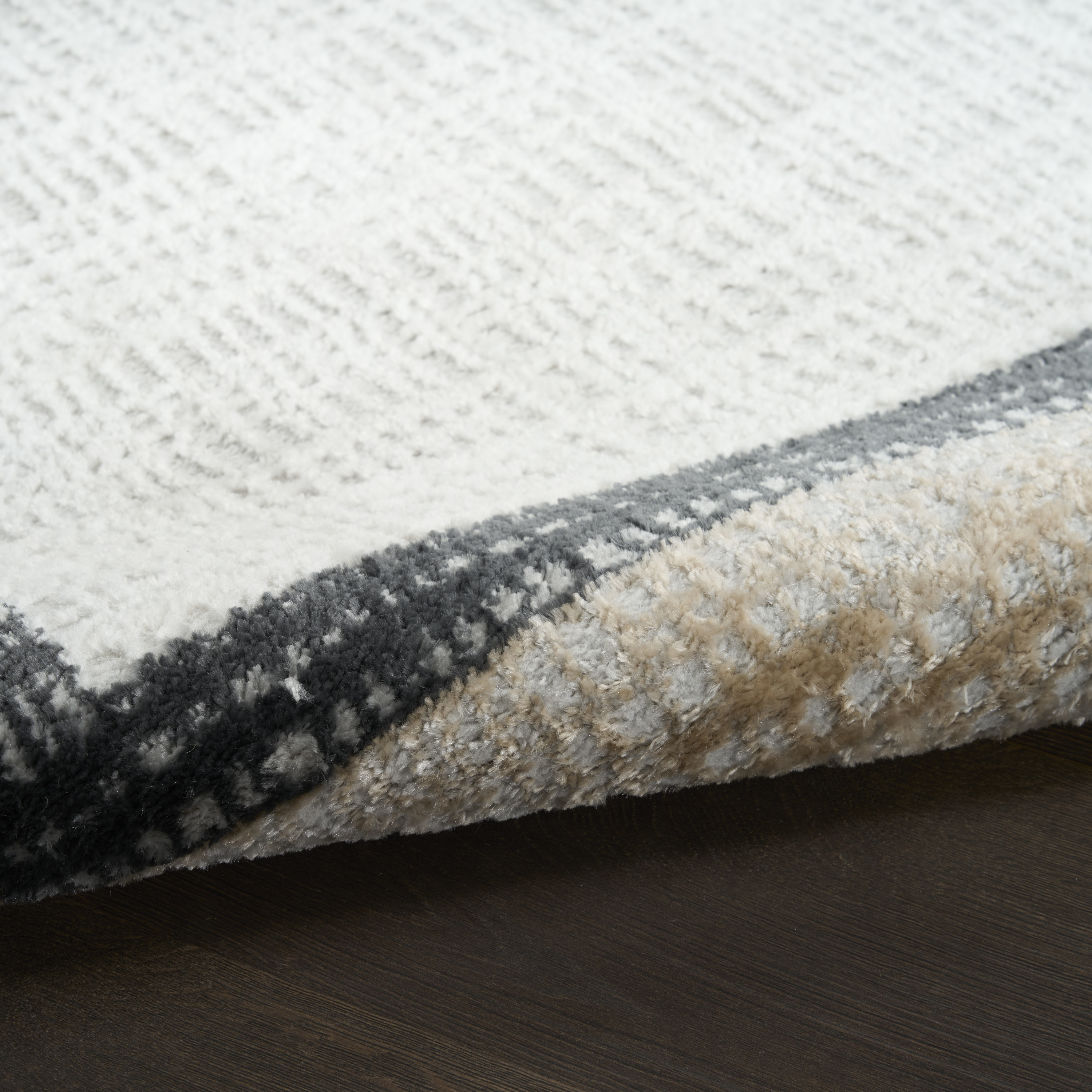 Nourison Dekor 4' x 6' Grey Charcoal Modern Indoor Rug