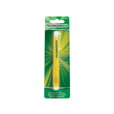 Ticonderoga Retractable Eraser, White, 1 Count