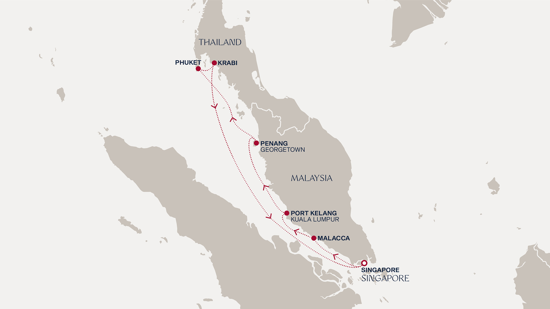 Itinerary map