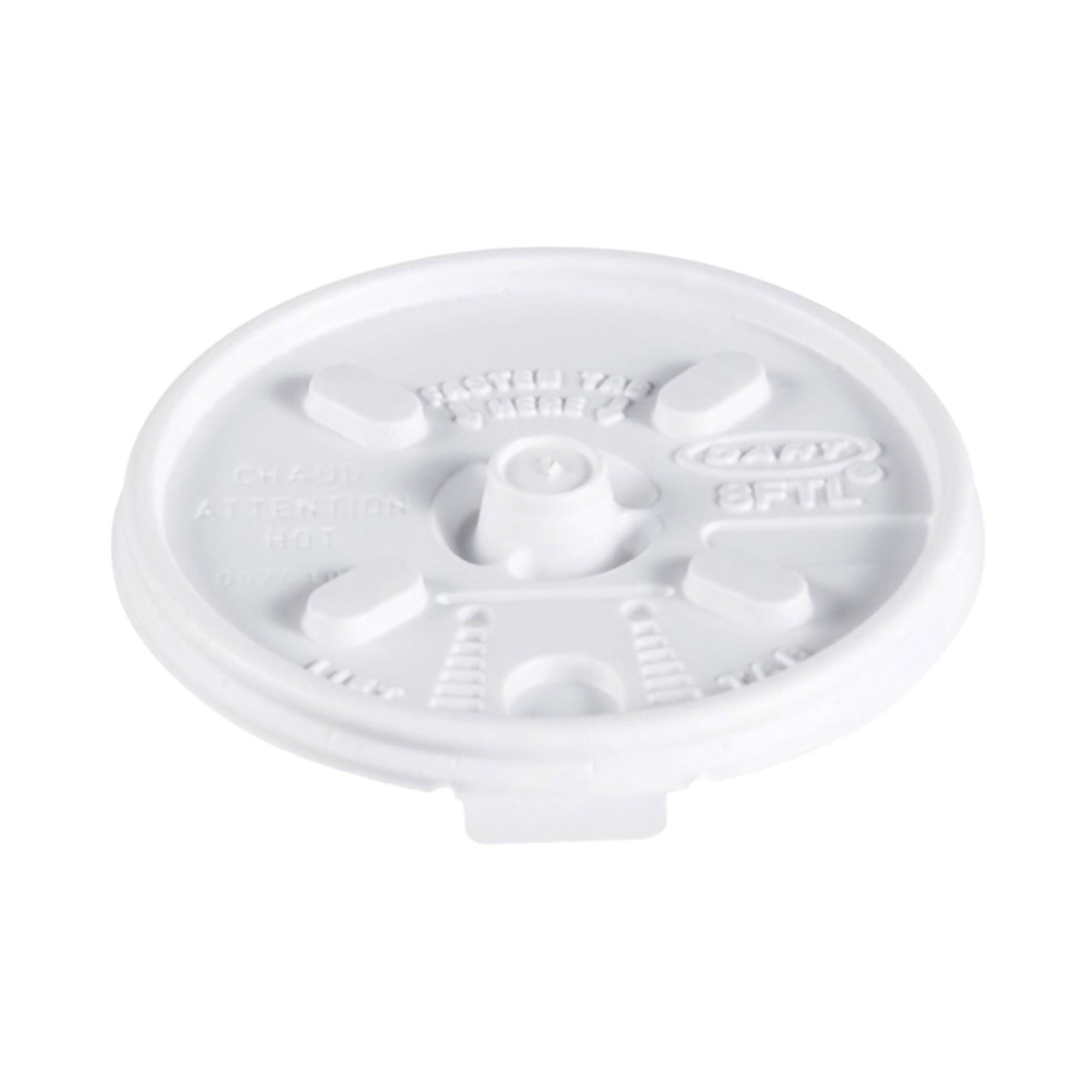 Dart® Lock & Lift Drinking Cup Lid for 8-ounce Cups, Polystyrene, Clear