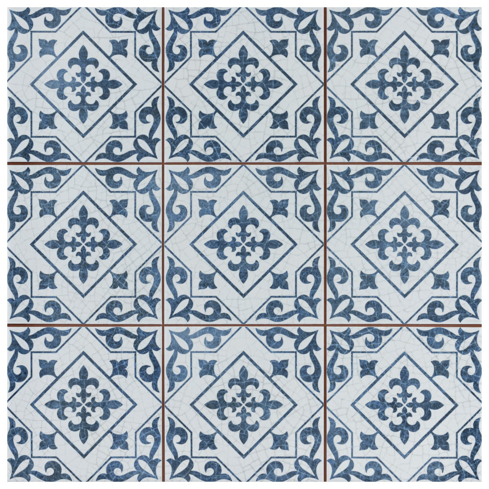 Harmonia Atlantic Cobalt Blue 13 in. x 13 in. Ceramic Floor and Wall Tile
