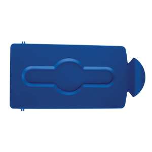 Rubbermaid Commercial, Slim Jim®, Closed Lid Insert, Rectangular, Resin, Blue, Receptacle Lid