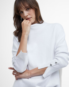 Kaylee High-Neck Jumper Classic White