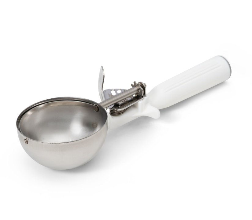 5 ⅓-ounce one-piece thumb disher with white handle