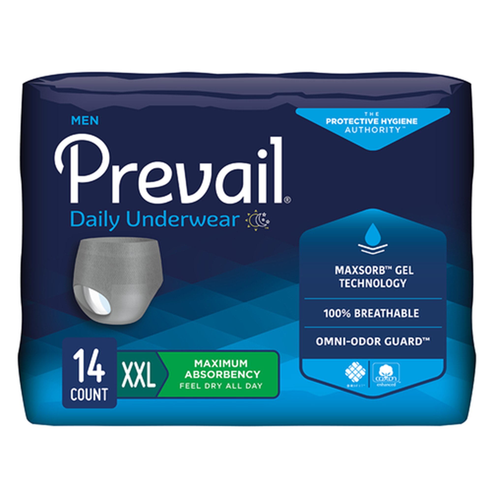 Prevail Daily Underwear Maximum Absorbent Underwear, Extra Extra Large MK 1131098