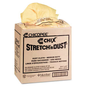 Chicopee Inc, Chix Stretch 'n Dust Cloths, 23.25" x 24", Orange/Yellow