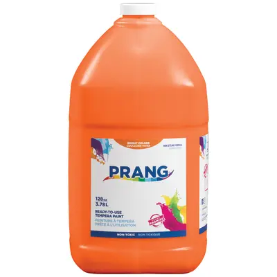 Prang Ready-to-Use Tempera Paint, Orange, 1 Gal., 1 Count