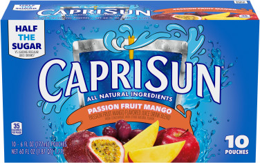 Capri Sun® Passionfruit Mango Juice Drink Blend, 10 ct Box, 6 fl oz Pouches