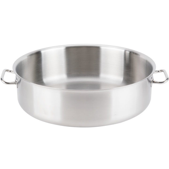 24-quart Intrigue® stainless steel brazier with natural finish