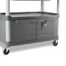 Rubbermaid Commercial, XTRA™, Instrument Cart with Lockable Doors and Sliding Drawer, Gray