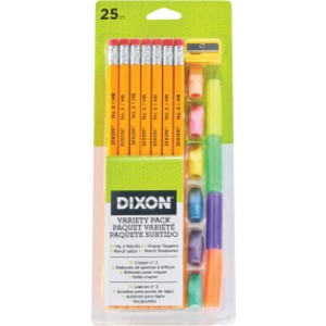 Variety Pack, #2 Pencils, Erasers, Pencil Grips