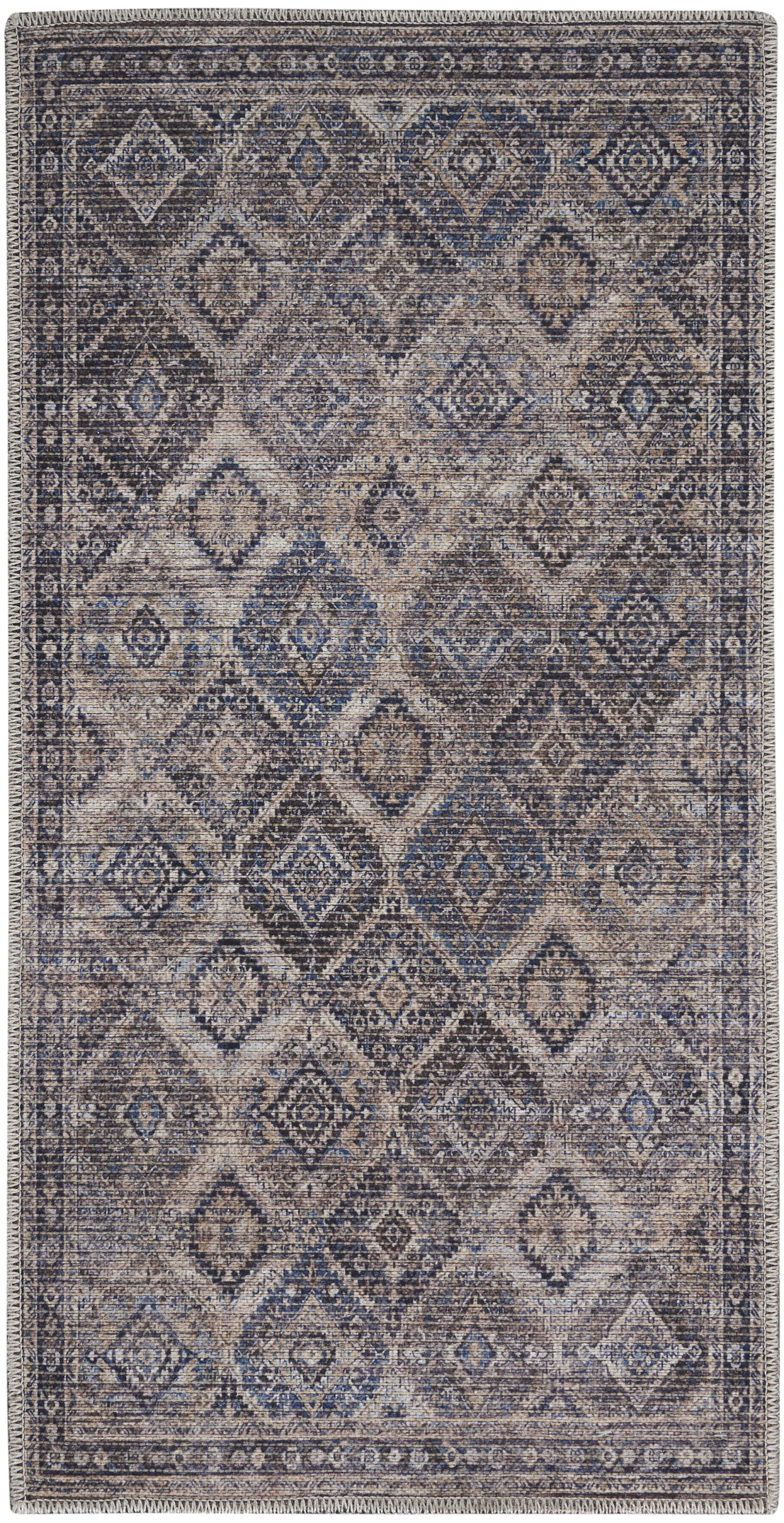 Nourison New Concept Washables 2' x 3'9" Ivory Latte Vintage Indoor Rug