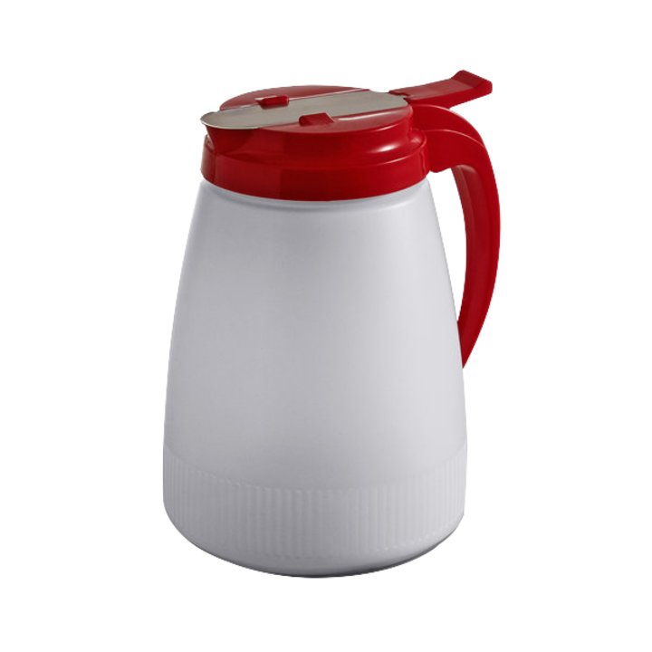 48-ounce Dripcut™ server with plastic jar and red plastic top