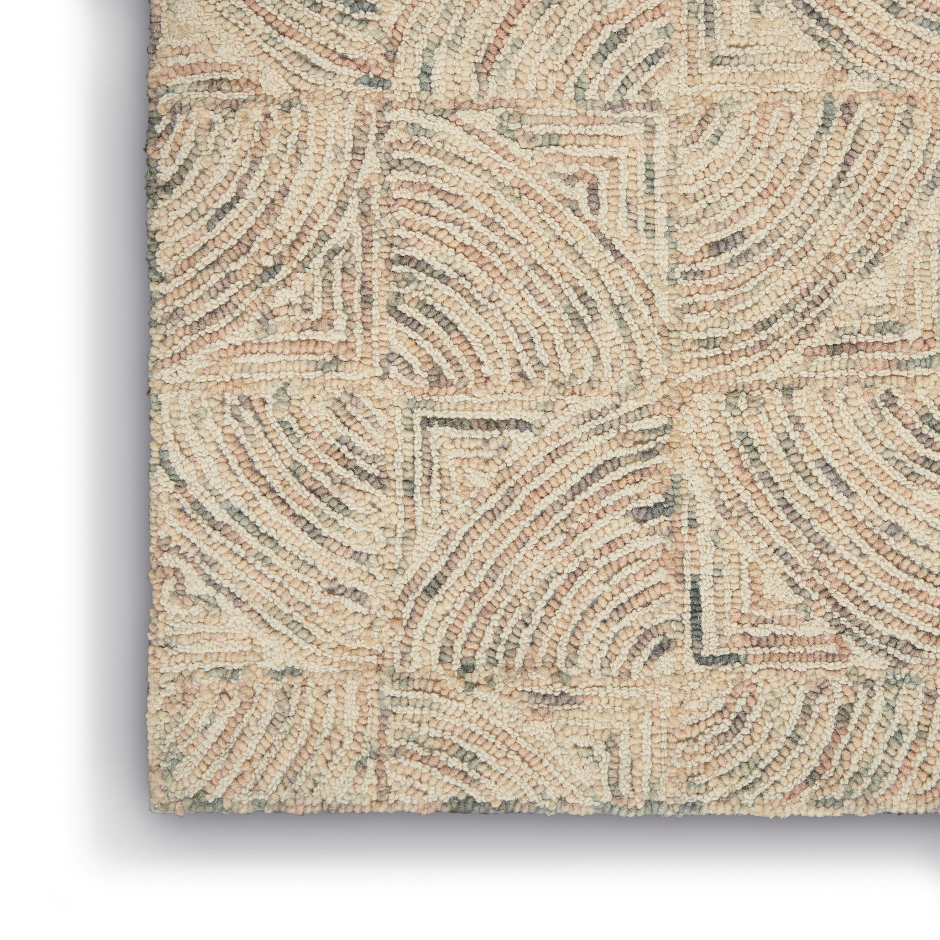 Nourison Interlock 3'9" x 5'9" Ivory Multicolor Modern Indoor Rug