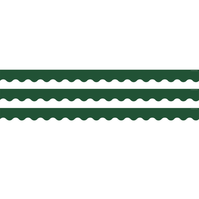 Pine Green Scalloped Border Trim, 35 Feet Per Pack, 3 Packs