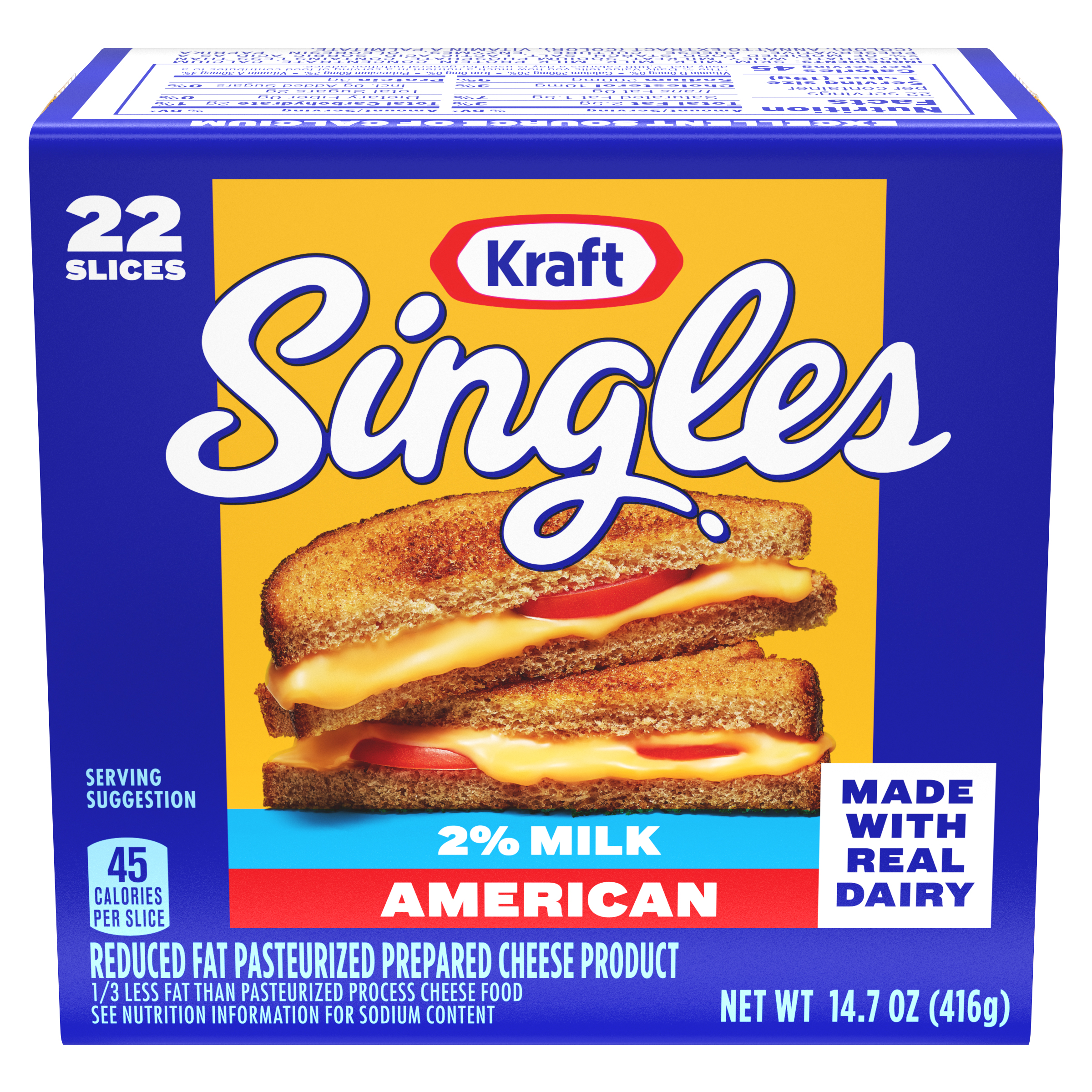 American Cheese Slices with 2% Milk