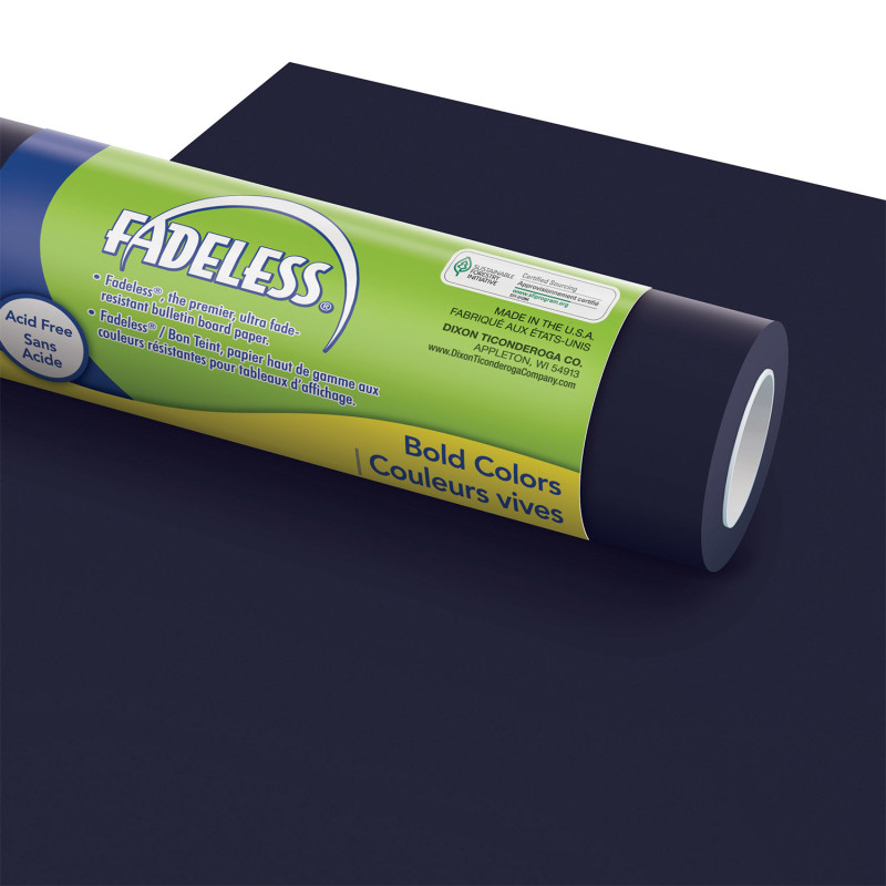 Bulletin Board Art Paper, Rich Blue, 48" x 50', 1 Roll