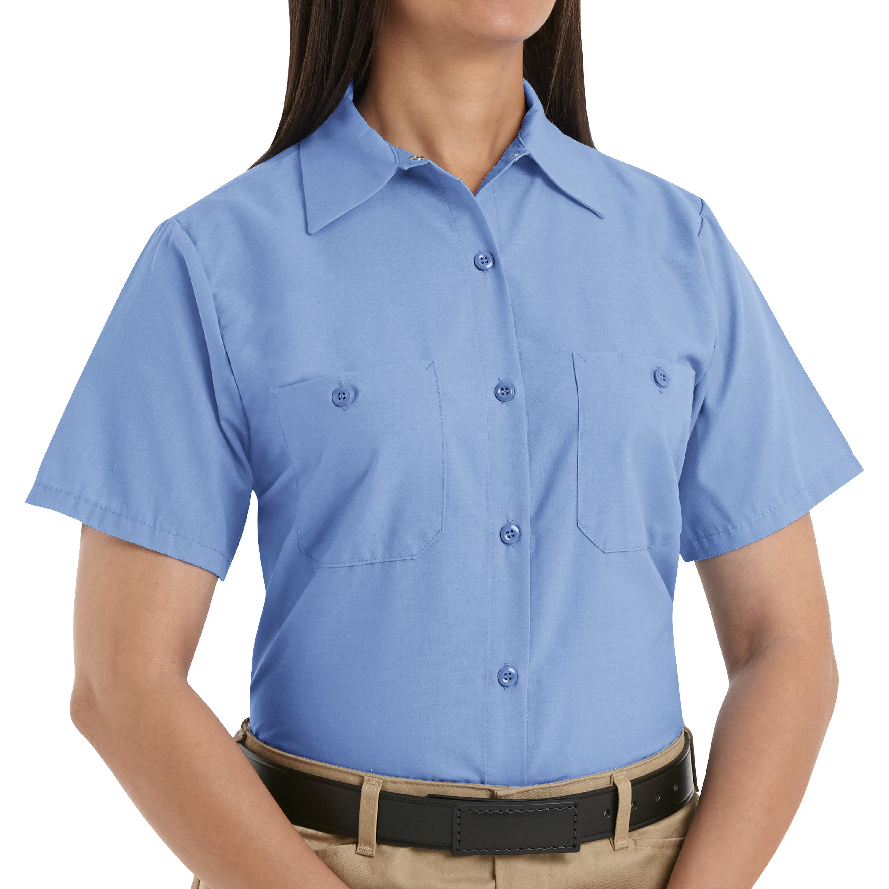 Red Kap Women's Short Sleeve Industrial Work Shirt - Picture 11 of 18