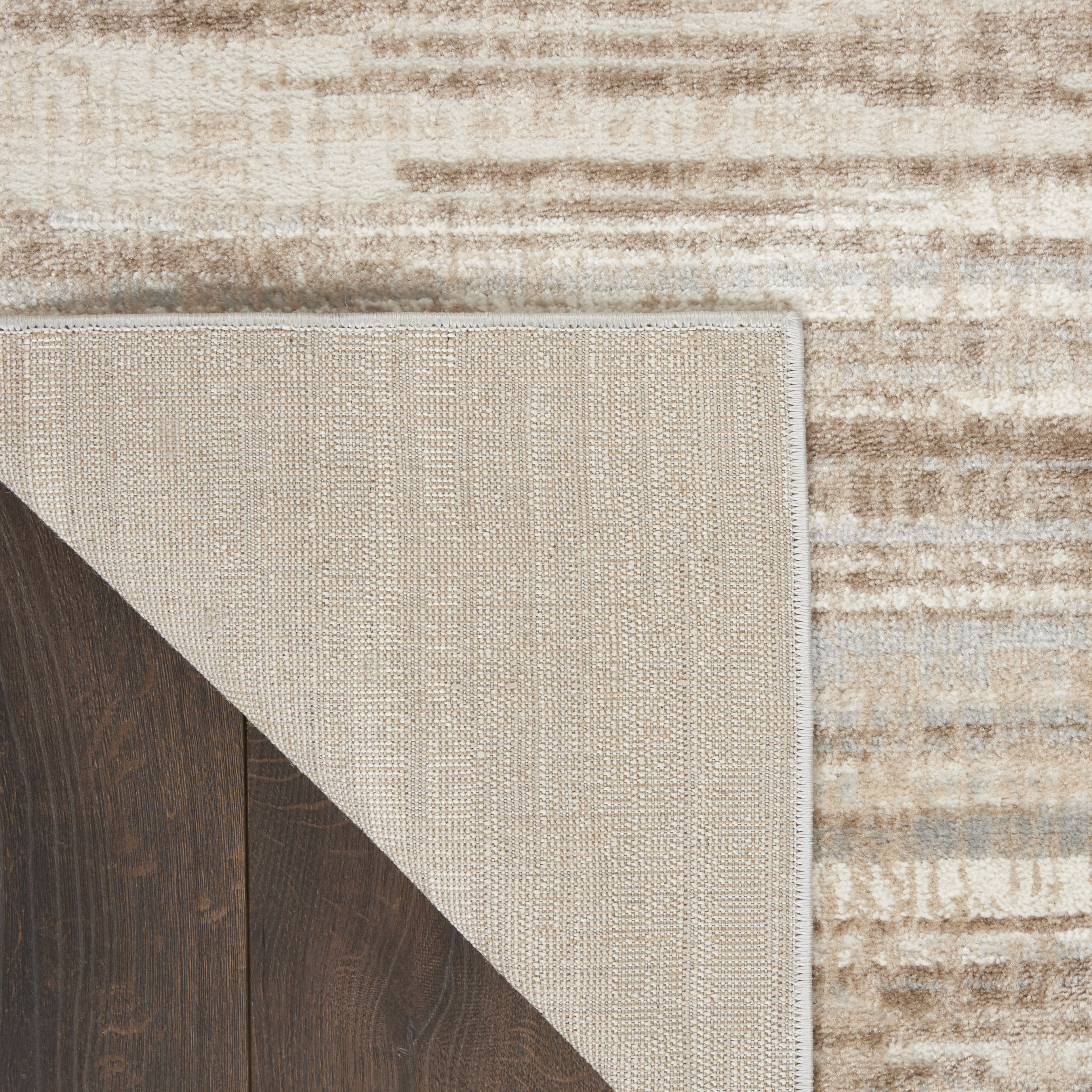 Nourison Elation 2' x 6' Ivory Grey Modern Indoor Rug