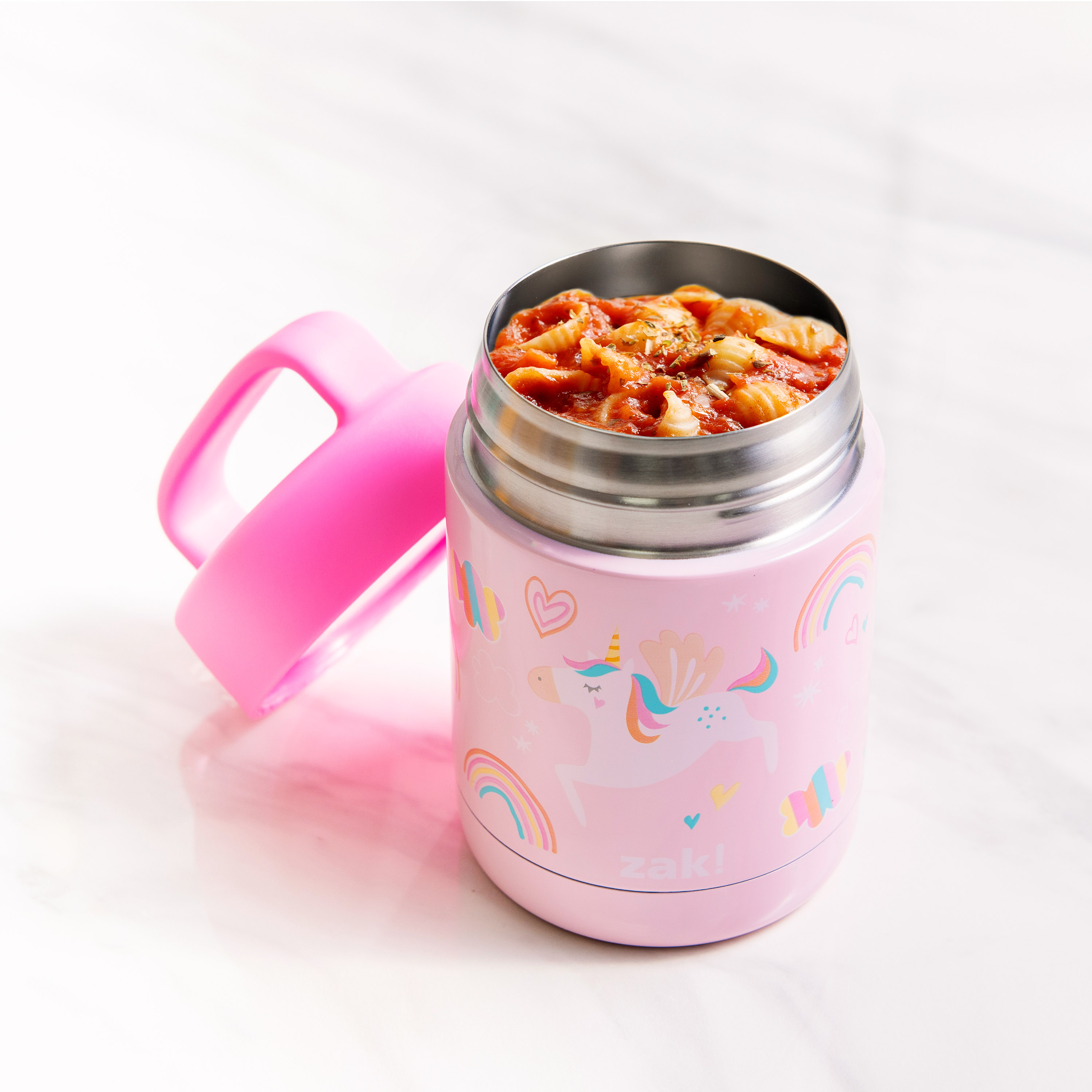 Zak Lunch! Reusable Vacuum Insulated Stainless Steel Food Container, Unicorns slideshow image 8