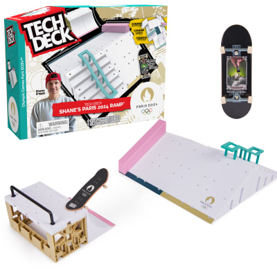 TECH DECK, Shane O’Neill’s Olympic Games Paris 2024 Ramp Customizable X-Connect Park Creator Playset & Exclusive Fingerboard, Kids Toy for Ages 6+
