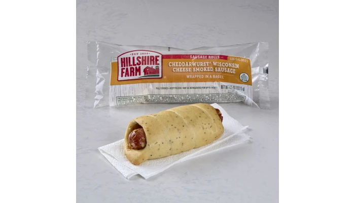 Hillshire Farm® Cheddarwurst® Smoked Sausage Wrapped in a Bagel_image_1