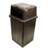 Impact, Vanguard, 45 gal, Resin, Brown, Square, Receptacle