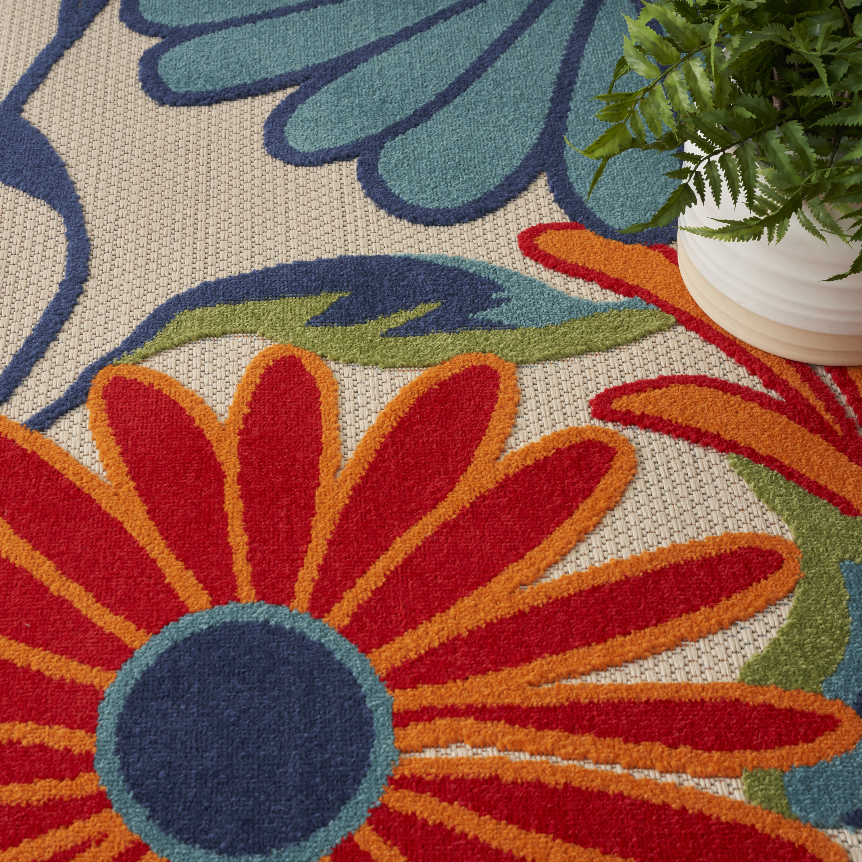Nourison Aloha 6' x 9' Multicolor Contemporary Rug