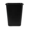 Boardwalk, Soft-Sided, 10.25 gal, Resin, Black, Rectangle, Receptacle