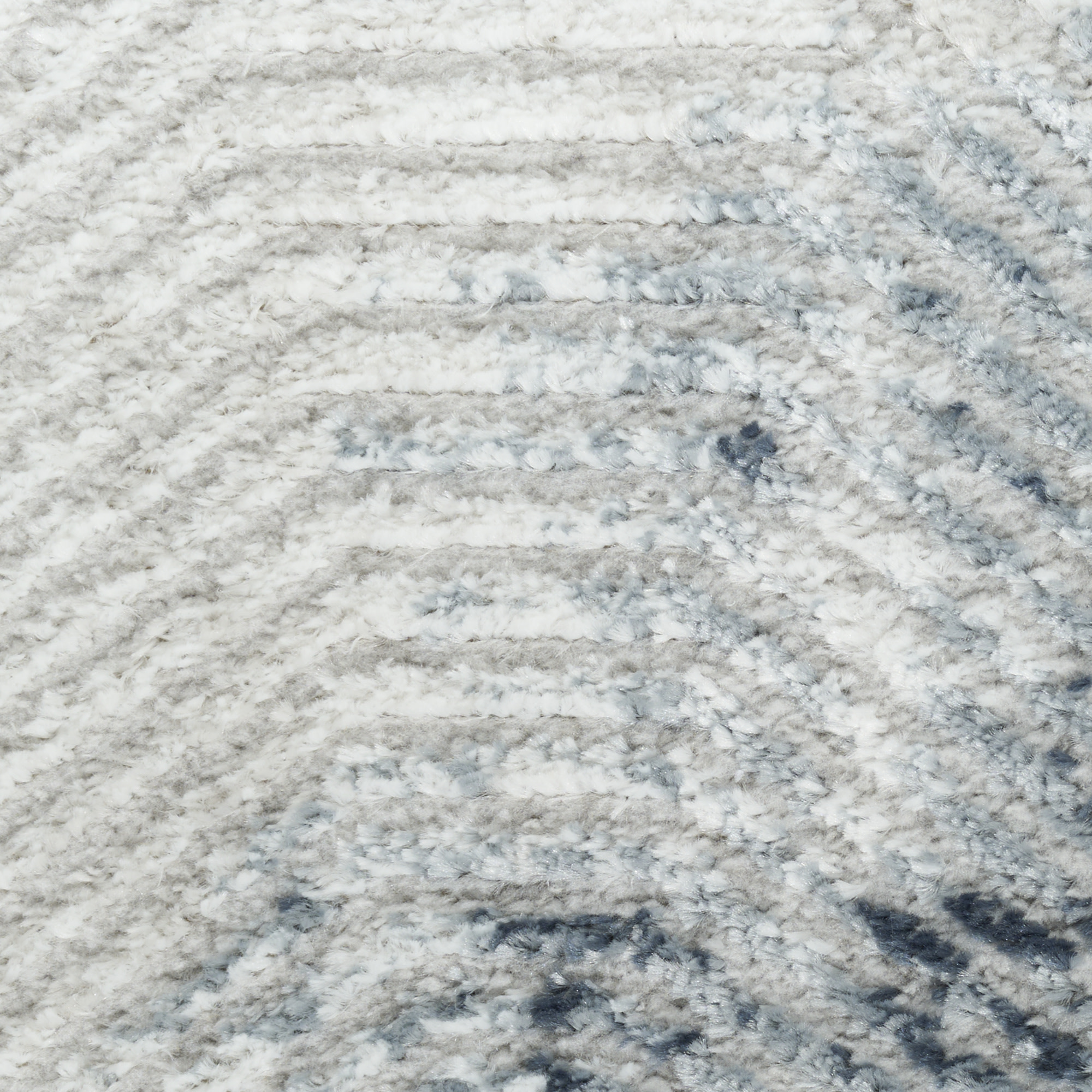 Nourison Dekor 7'10" x 9'10" Grey Navy Modern Indoor Rug