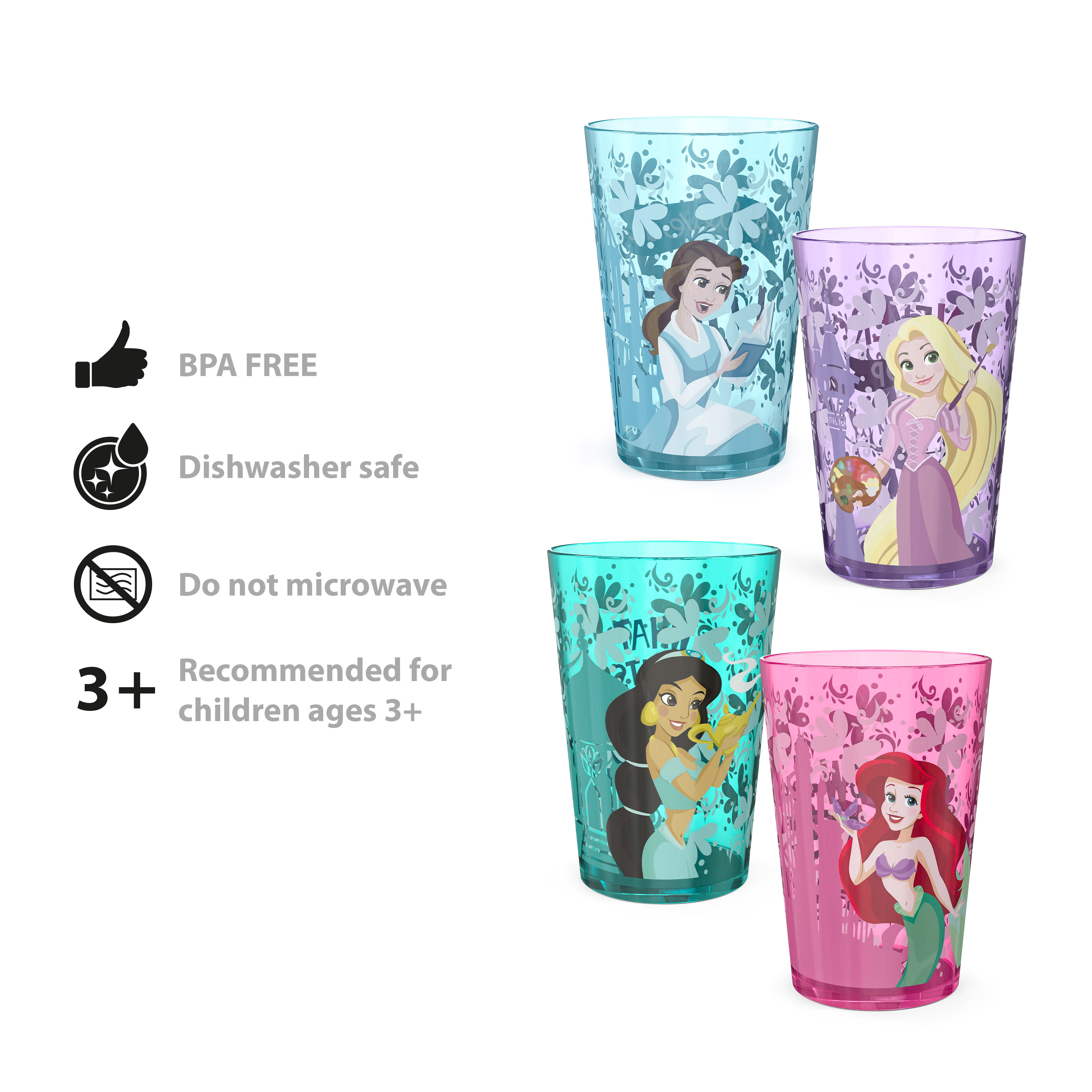 Disney Princess Tumbler, Princess Ariel and Friends, 4-piece set slideshow image 6 Disney Princess Tumbler, Princess Ariel and Friends, 4-piece set slideshow image 6