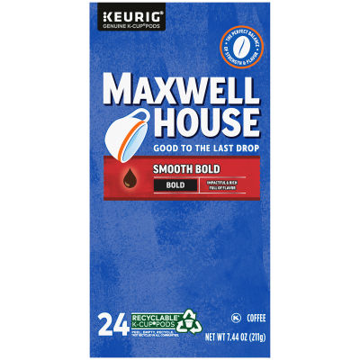 Maxwell House Smooth Bold Roast K-Cup Coffee Pods, 24 ct Box